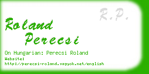 roland perecsi business card